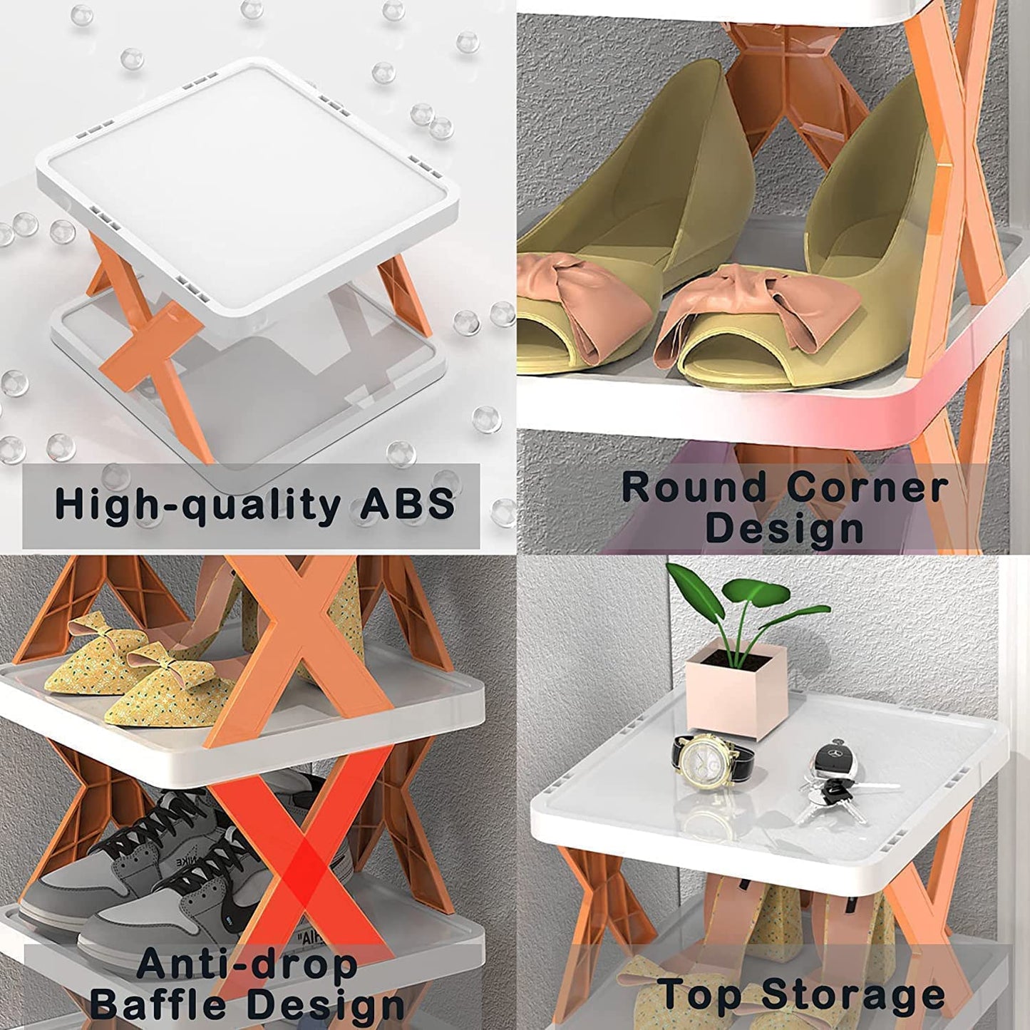 5-Layer Stylish Adjustable Shoe Rack