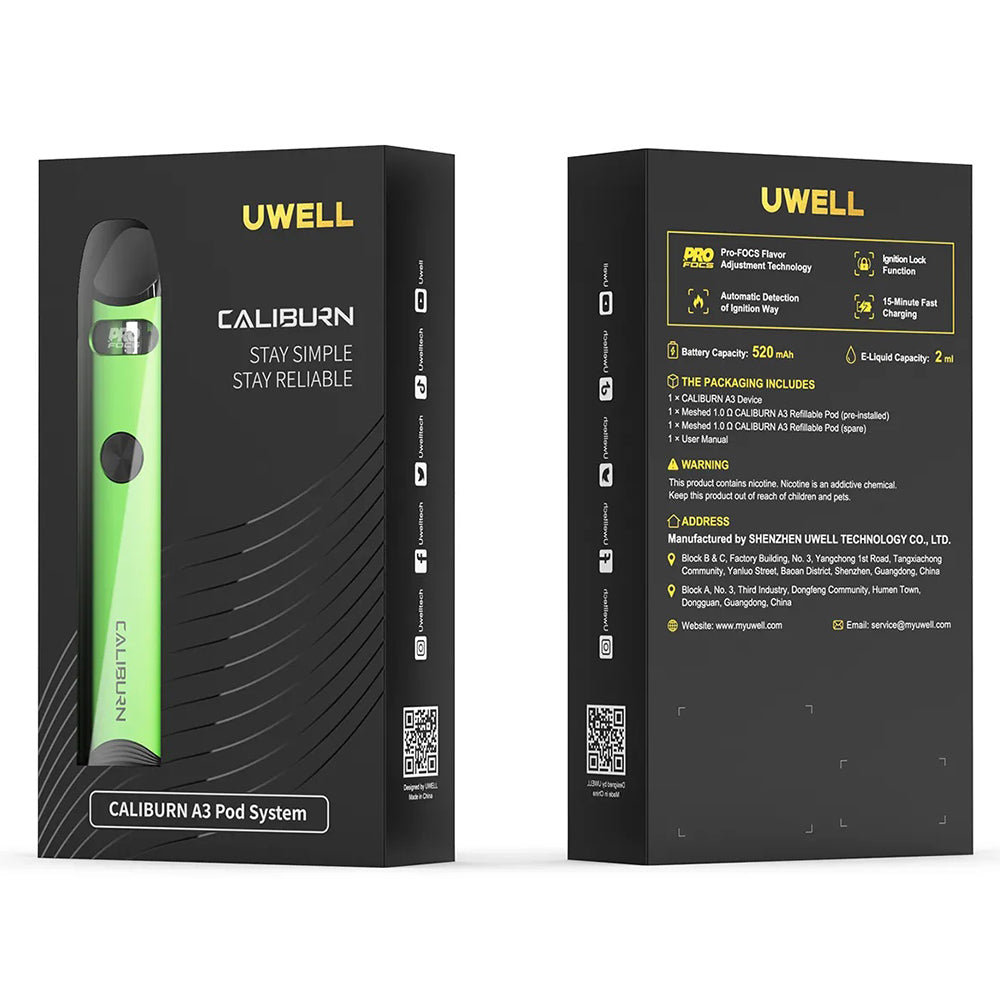 Caliburn A3 with 30ml Flavour Absolutely FREE!